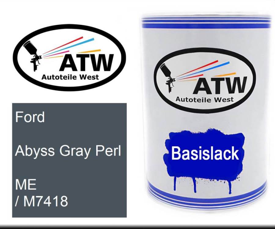 Ford, Abyss Gray Perl, ME / M7418: 500ml Lackdose, von ATW Autoteile West.
